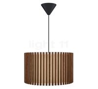 Umage Komorebi Lampada a sospensione, paralume rovere scuro/cavo nero - 45 cm - rotondo