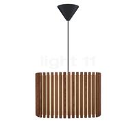 Umage Komorebi Lampada a sospensione, paralume rovere scuro/cupola nera - 40,9 x 40,9 cm