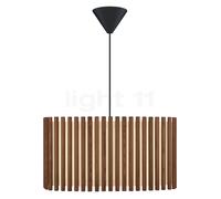 Umage Komorebi Lampada a sospensione, paralume rovere scuro/cupola nera - 50,6 x 31,1 cm