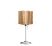 Umage Komorebi Santé Lampada da tavolo, paralume rovere natura/piede acciaio - 30 cm - rotondo
