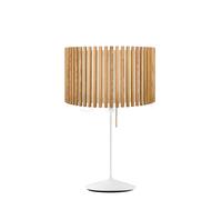 Umage Komorebi Santé Lampada da tavolo, paralume rovere natura/piede bianco - 45 cm - rotondo