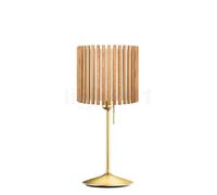Umage Komorebi Santé Lampada da tavolo, paralume rovere natura/piede ottone - 30 cm - rotondo