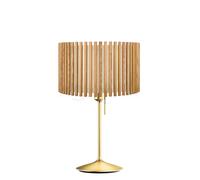 Umage Komorebi Santé Lampada da tavolo, paralume rovere natura/piede ottone - 45 cm - rotondo