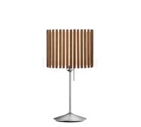 Umage Komorebi Santé Lampada da tavolo, paralume rovere scuro/piede acciaio - 33 cm - rettangolare