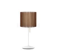 Umage Komorebi Santé Lampada da tavolo, paralume rovere scuro/piede bianco - 30 cm - rotondo