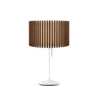 Umage Komorebi Santé Lampada da tavolo, paralume rovere scuro/piede bianco - 45 cm - rotondo