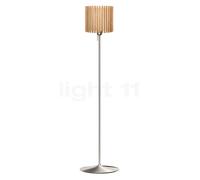 Umage Komorebi Santé Lampada da terra, paralume rovere natura/piede acciaio - 30 cm - rotondo