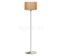 Umage Komorebi Santé Lampada da terra, paralume rovere natura/piede acciaio - 45 cm - rotondo