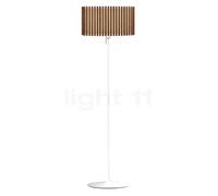 Umage Komorebi Santé Lampada da terra, paralume rovere scuro/piede bianco - 50 cm - rettangolare