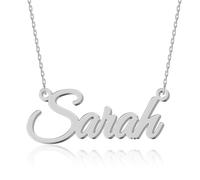 UMAGICBOX Collana con nome personalizzato | 14 stili di font tra cui scegliere | Ciondolo personalizzabile in acciaio inossidabile placcato in oro 18K e argento sterling | Un regalo indimenticabile