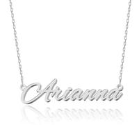 UMAGICBOX Collana personalizzata con nome | Scegli tra 14 stili di carattere | Ciondolo personalizzabile in acciaio inossidabile placcato oro 18 carati e argento sterling | Regalo per lei, 40 cm (con