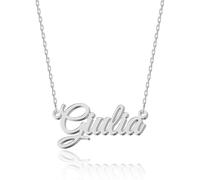 UMAGICBOX Collana Personalizzata con Nome | Scegli tra 14 Stili di Carattere | Ciondolo Personalizzabile in Acciaio Inossidabile Placcato in Oro 18K e Argento Sterling | Regalo per Lei