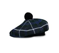 UMAM Cappello Tradizionale Scozzese Tam o' Shatner in Lana acrilica Tammy Cappello Piatto Cofano Kilt Molti Tartan, Blu Douglas 005tcp, L