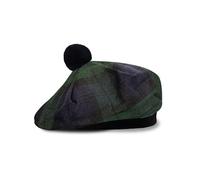 UMAM Cappello Tradizionale Scozzese Tam o' Shatner in Lana acrilica Tammy Cappello Piatto Cofano Kilt Molti Tartan, Orologio Nero 008tcp, L