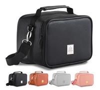 Umami Borsa Termica Piccola in Pelle Vegana, Isolata, Pieghevole, 4L, Nero