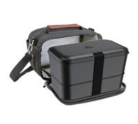 Umami borsa termica porta pranzo premium, ideale per picnic o pranzo in ufficio borsa frigo piccola o porta termico compatto perfetta come borsa frigo ufficio o lunch bag (Nero e Nero, XL - 1500 ml)