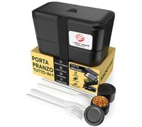 Umami Porta Pranzo Lunch Box Impilabile Con 4 Scomparti E Posate Sicuro Per