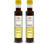 Umami Salsa Ponzu Giapponese 250ml - Con Agrumi Siciliani e Soia Artigianale - Prodotta in Italia - Ideale per Pesce, Insalate e Marinature - 100% Naturale (Confezione da 2)