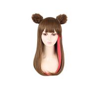 Umani Capelli Parrucche per Donne 20" Marrone Rosa Parrucche con Parrucca Cuffia