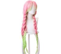 Umani Capelli Parrucche per Donne 31" Rosa Verde Parrucche con Parrucca Cuffia