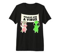 Umani e Un Virus Alien & Cow Cute Buddies Banner EduEly Maglietta Premium