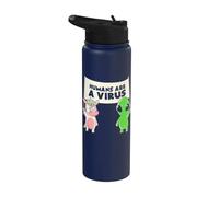 Umani e un virus Alien & Cow Cute Buddies Banner EduEly Stainless Steel Insulated Water Bottle
