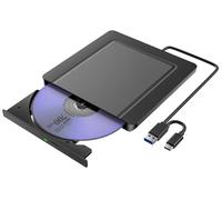Umaniy Lettore DVD CD Esterno per PC Portatile, Supersottile Masterizzatore CD/DVD +/-RW Drive CD ROM Unità DVD Esterne per Windows 11/10/8.1/7/XP/Vista/Linux/MacOS/Linux/Laptop/Desktop