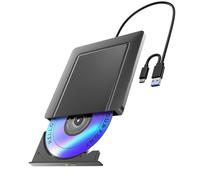 Umaniy Lettore DVD CD Esterno per PC Portatile, Supersottile Masterizzatore CD/DVD +/-RW Drive CD ROM Unità DVD Esterne per Windows 11/10/8.1/7/XP/Vista/Linux/MacOS/Linux/Laptop/Desktop