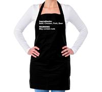 Umano Ingredienti May Contain Nuts Unisex Grembiule - Divertente - Cibo - Birra