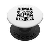 Umano per caso Alpha Per Scelta Lupo PopSockets PopGrip Adesivo