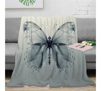 UMASQOPAM Farfalla Stampa 3D Tiro Bambini Coperta Morbida E Calda Coperta Da Viaggio Leggera Microfibra Peluche Per Divano Letto E Divano Per Adulti 70x80inch(180x200cm)