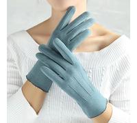 umass Guanti invernali da donna per tenere al caldo touch screen in pile sottile elegante solido guida all'aperto ciclismo antivento non gonfio guanti