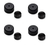 UMAXO 4 Pezzi Robusti Regolatori Mobili 600kg Nero Diametro Ø25mm con Attacco a Croce per Cacciavite B572-25-BK per Mobili
