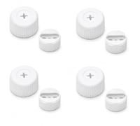 UMAXO 4 Pezzi Robusti Regolatori per Mobili 600kg Bianco Diametro Ø25mm con Attacco a Croce per Cacciavite B572-25-WH per Mobili