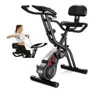 UMAY cyclette da casa pieghevole Ergometer, cyclette pieghevole 5-in-1 con Resistenza Magnetica a 16 Livelli, cyclette per casa Bici da Camera con Sedile Comodo, Massimo 136kg