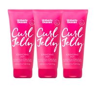 Umberto Giannini Curl Jelly Scrunching Jelly, Vegan & Cruelty Free Frizz Solution Gel per capelli ricci o mossi, 200 ml (confezione da 3)