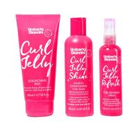 Umberto Giannini Curl Jelly Styling Trio Set - Curl Scrunching Jelly, Curl Jelly Refresh and Curl Jelly Shine Leave In Curl Curl Conditioner