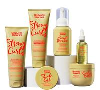Umberto Giannini Kit di routine per capelli ricci (6 prodotti) per lavare e acconciare i capelli ricci, ricci e mossi: include shampoo, balsamo, mousse, crema per ricci, gel e olio di rosmarino