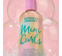 Umberto Giannini Shampoo Mini Curls | Shampoo delicato 97% naturale per neonati e bambini | Per onde, riccioli e bobine | Aloe Vera e olio di cocco | 6 mesi in più |