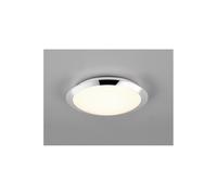 UMBERTO PLAFONIERA D29 CM IP44 IN PLASTICA BIANCA CON BORDO CROMO O NERO LED 12W LUCE 3000K