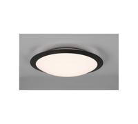 UMBERTO PLAFONIERA D42 CM IP44 IN PLASTICA BIANCA CON BORDO NERO O CROMO LED 18,5W LUCE 3000K