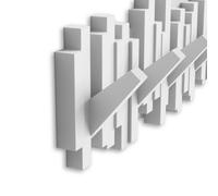 Umbra Appendiabiti da parete con ganci ribaltabili Moderno PVC Bianco