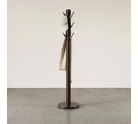 Umbra Appendiabiti Flapper, appendiabiti, portaombrelli e organizer per cappelli, ideale per l'ingresso, in legno, nero/noce