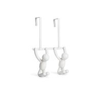 Umbra 1004260-660 Buddy Door Appendiabiti con doppi ganci, plastica, bianco, 21,6 x 30,5 x 10,8 cm