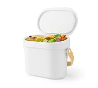 Umbra Bellwood Contenitore per Compostaggio da Cucina, Bidone Compost con Manico, ABS Riciclato, Bianco/Naturale