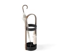 Umbra Portaombrelli con vaschetta e fondo idrorepellente Hub Legno Nero