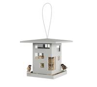 Umbra Bird Cafe Mangiatoia per Uccelli Moderna con Design architettonico, Grigio, 23x23x21 cm