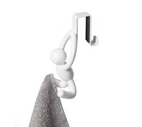 Umbra Buddy Gancio per sportello , set di 2 pezzi, Abs, Bianco
