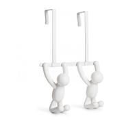 Umbra 1004260-660 Buddy Door Appendiabiti con doppi ganci, plastica, bianco, 21,6 x 30,5 x 10,8 cm