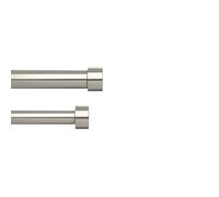 Umbra Cappa Asta per tende doppia regolabile, diametro di 2.5 cm, 305-457 cm, Acciaio, Nichel/acciaio